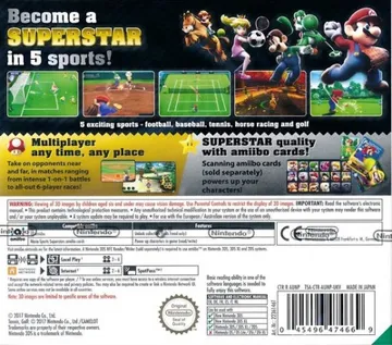 Mario Sports Superstars (Europe) (En,Fr,De,It,Es,Nl) box cover back